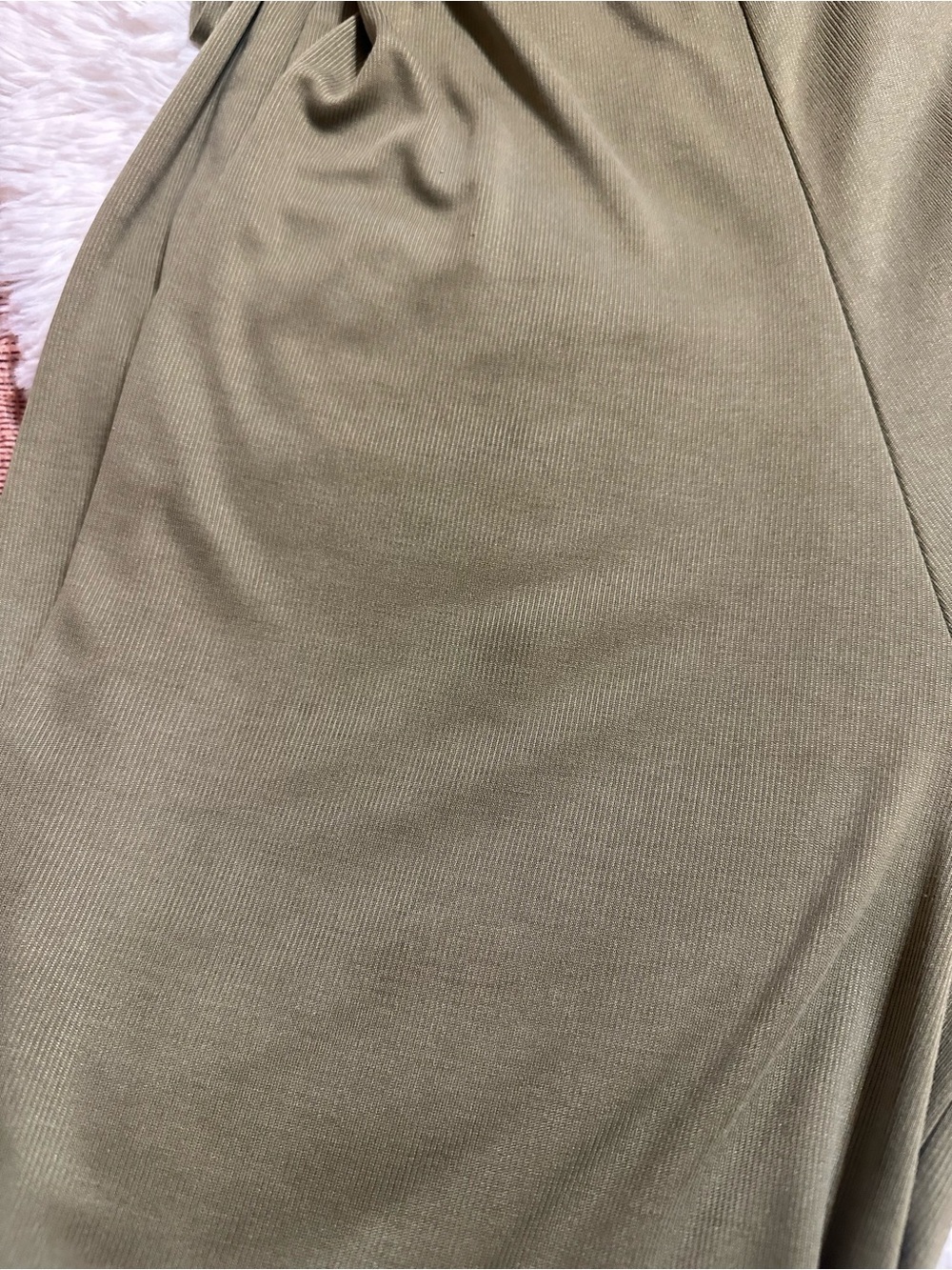 Topshop Olive Green Sleeveless Wide Leg Tie Waist Jumpsuit US 10 - Picture 13 of 14